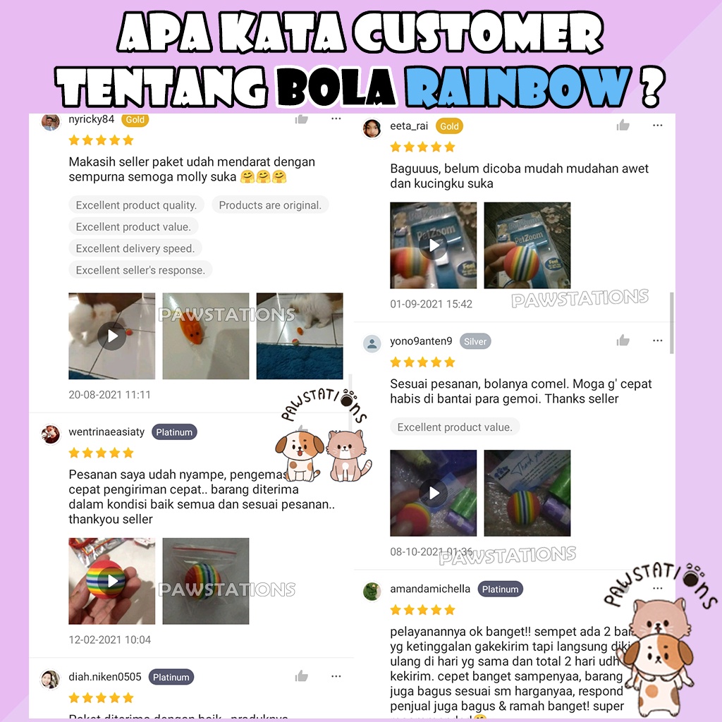 Bola Mainan Kucing Bola Mainan Anjing Bola Rainbow Bolhttps://seller.shopee.co.id/portal/producta Pelangi Bola Warna Warni Mainan Anak Kucing