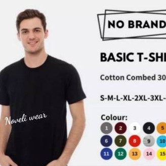 Noveli wear - T Shirt Kaos polos pria lengan pendek | atasan baju kaos seragam polos M L XL XXL