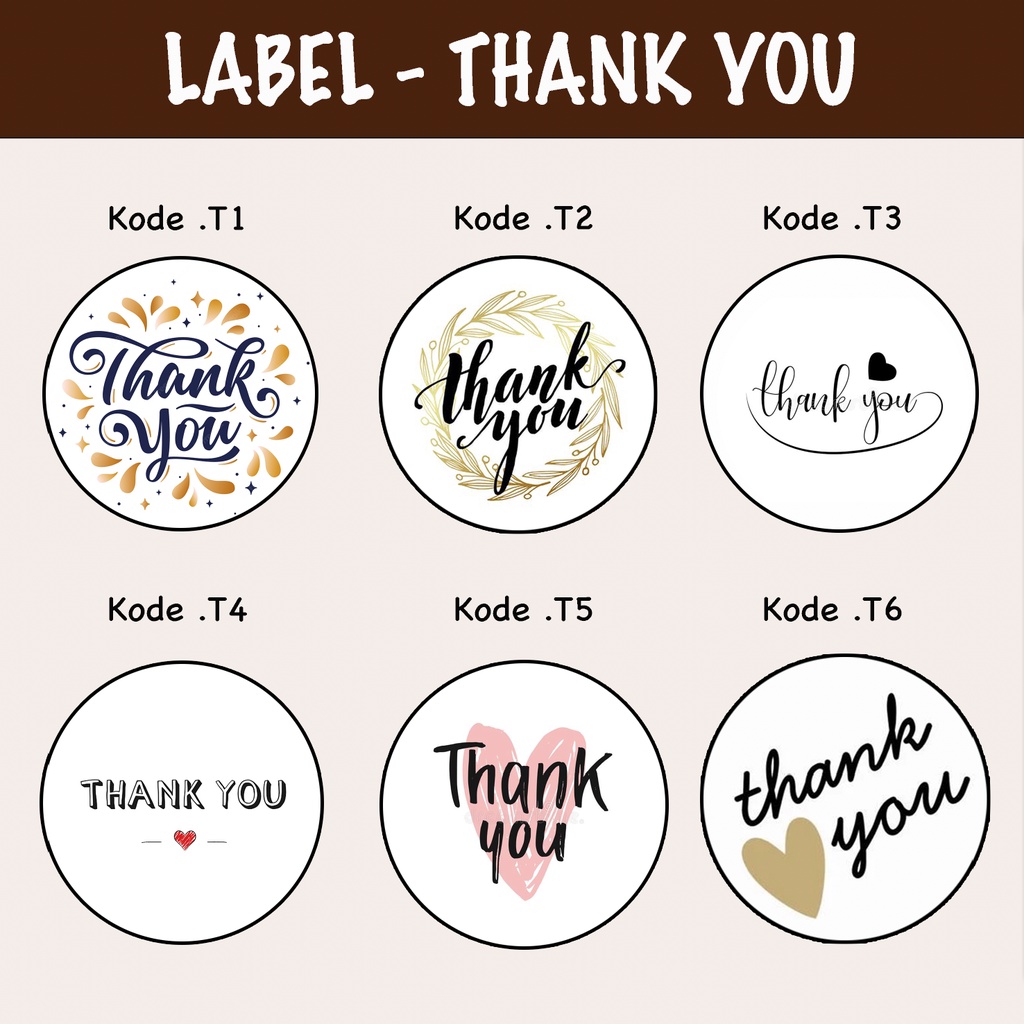 

LABEL THANK YOU STIKER/NON STIKER