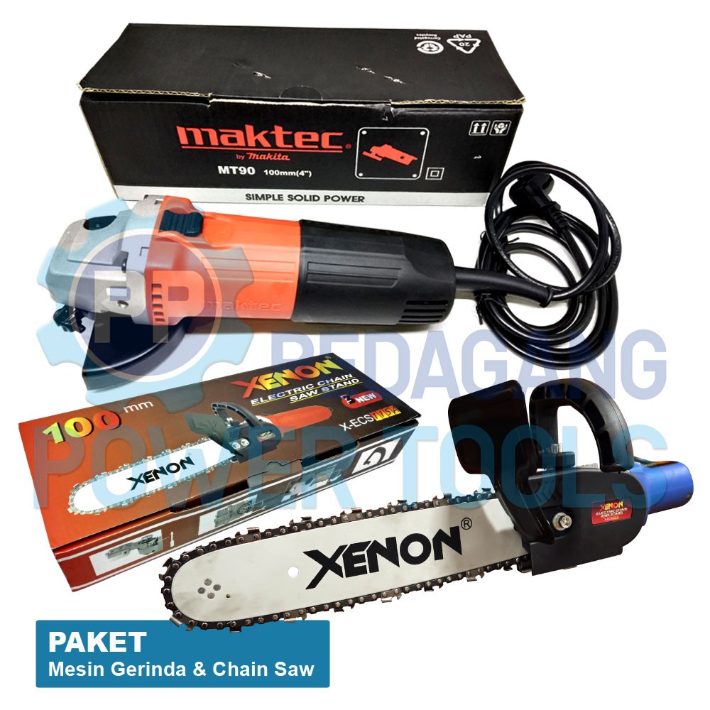 MAKTEC MT90 MESIN GERINDA TANGAN CHAIN SAW MINI GERGAJI 