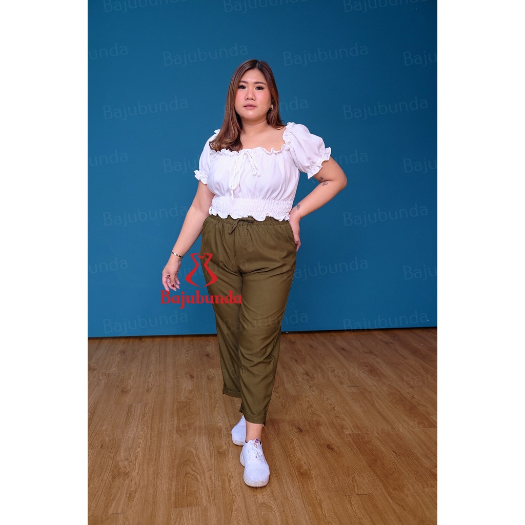 BAGGY PANTS BIG SIZE WANITA / CELANA PANJANG JUMBO WANITA / BAGGY KATUN