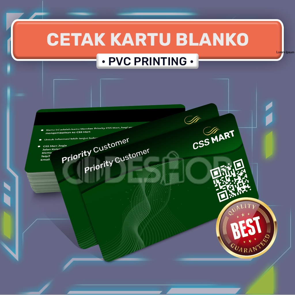 Cetak Kartu Blangko Card Preprinted PVC