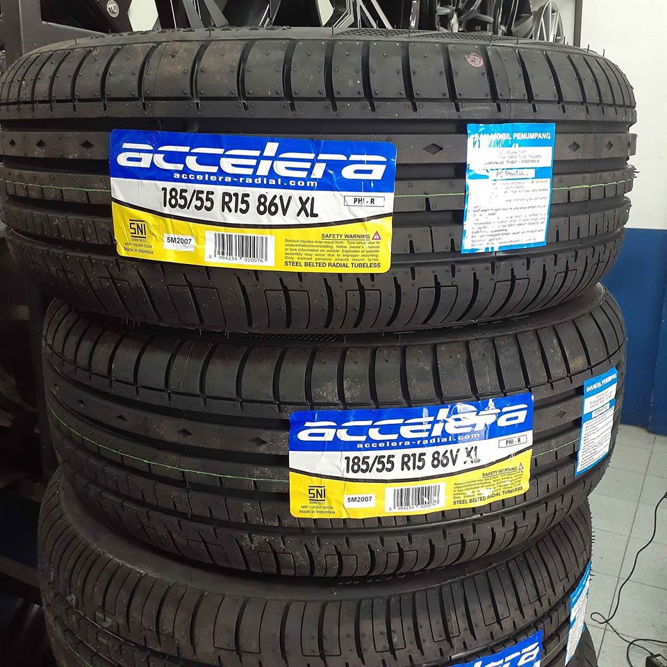 BAN MOBIL ACCELERA PHI-R 185 55 R15 BAN MOBIL TUBELESS RING 15 BAN MOBIL BARU RING 15 BAN MOBIL MURA