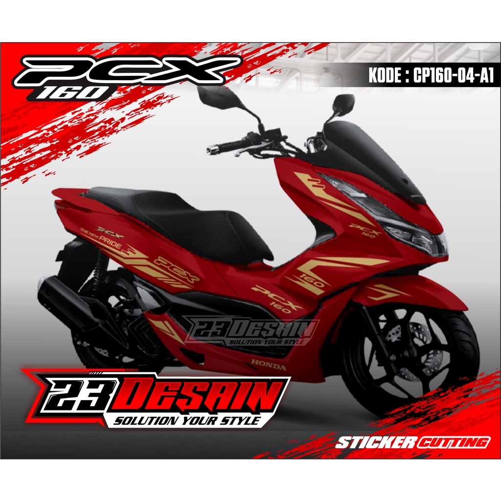 Sticker PCX 160 MERAH Cutting Stiker PCX 160 New CP160 04