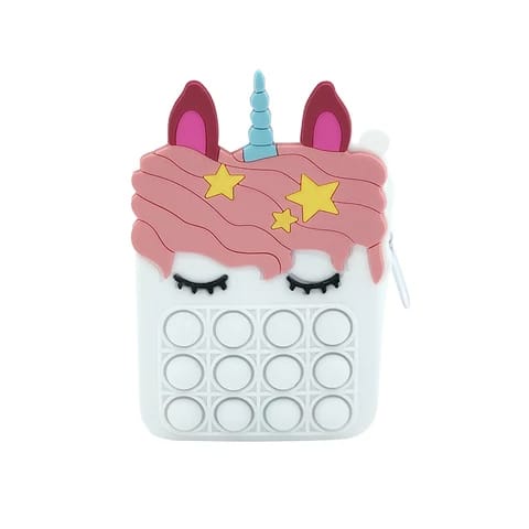 TAS SLEMPANG POP IT UNICORN 14 CM