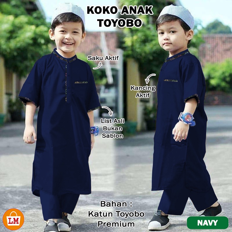 TERMURAH TERLARIS Baju SETELAN KOKO MUSLIM ANAK TOYOBO Usia 2-15 tahun LMS 18047 18049 18051 18053