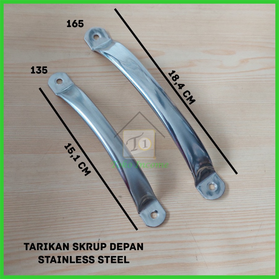 Tarikan Skrup Depan Laci Lemari Stainless / Handle Klasik Gagang Pintu