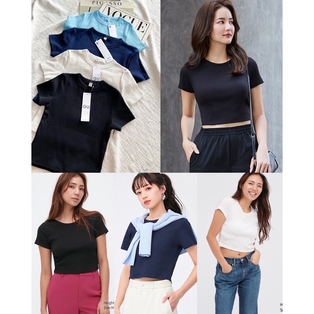 GU Uniqlo Ribbed Top