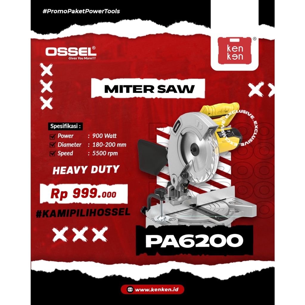 Jual OSSEL Mesin Potong Aluminium Laser Mitter Saw Laser 7 Inch 8 Inch