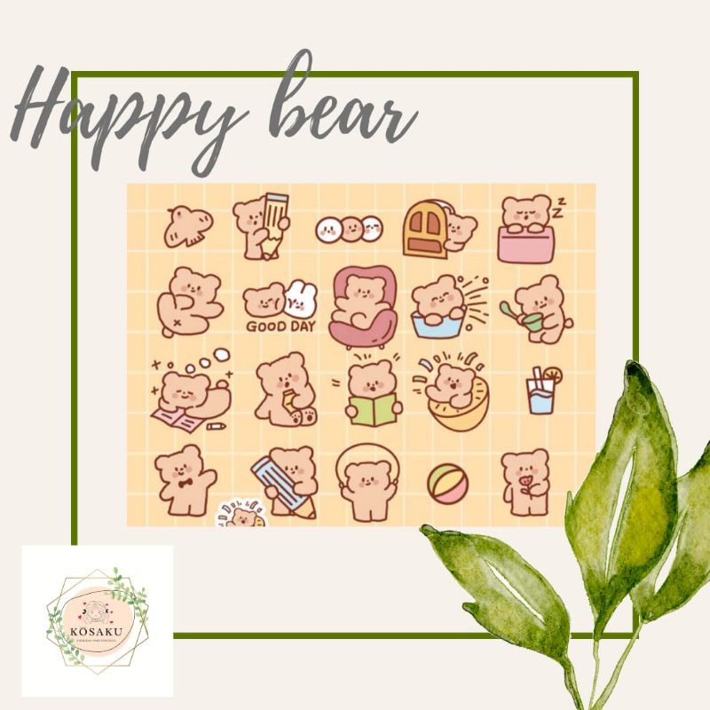 

Sticker aesthetic Happy bear