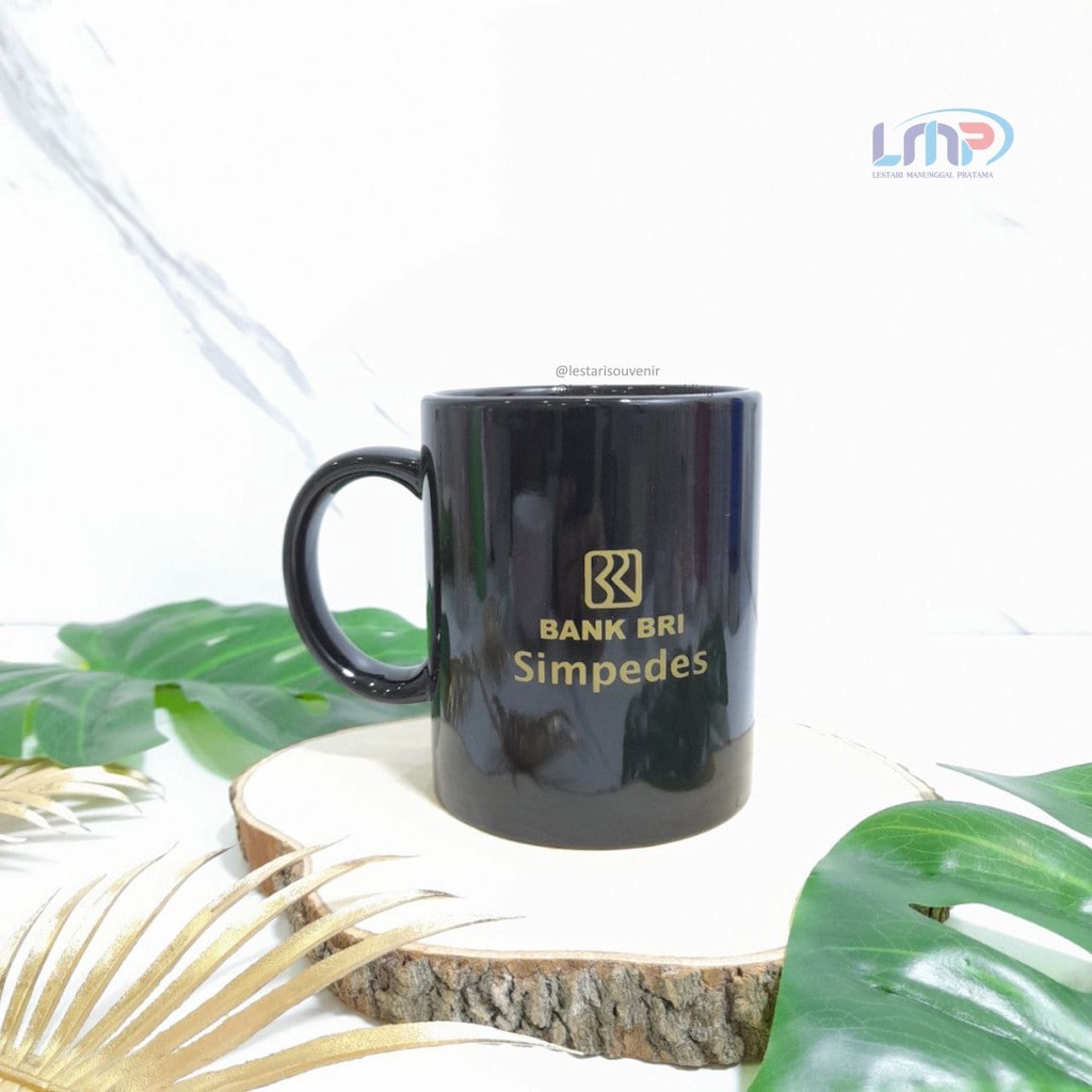 Merchandise Mug Hitam Glossy Custom (nocode 21) / Souvenir Mug Hitam/ souvenir wedding mug hitam cet