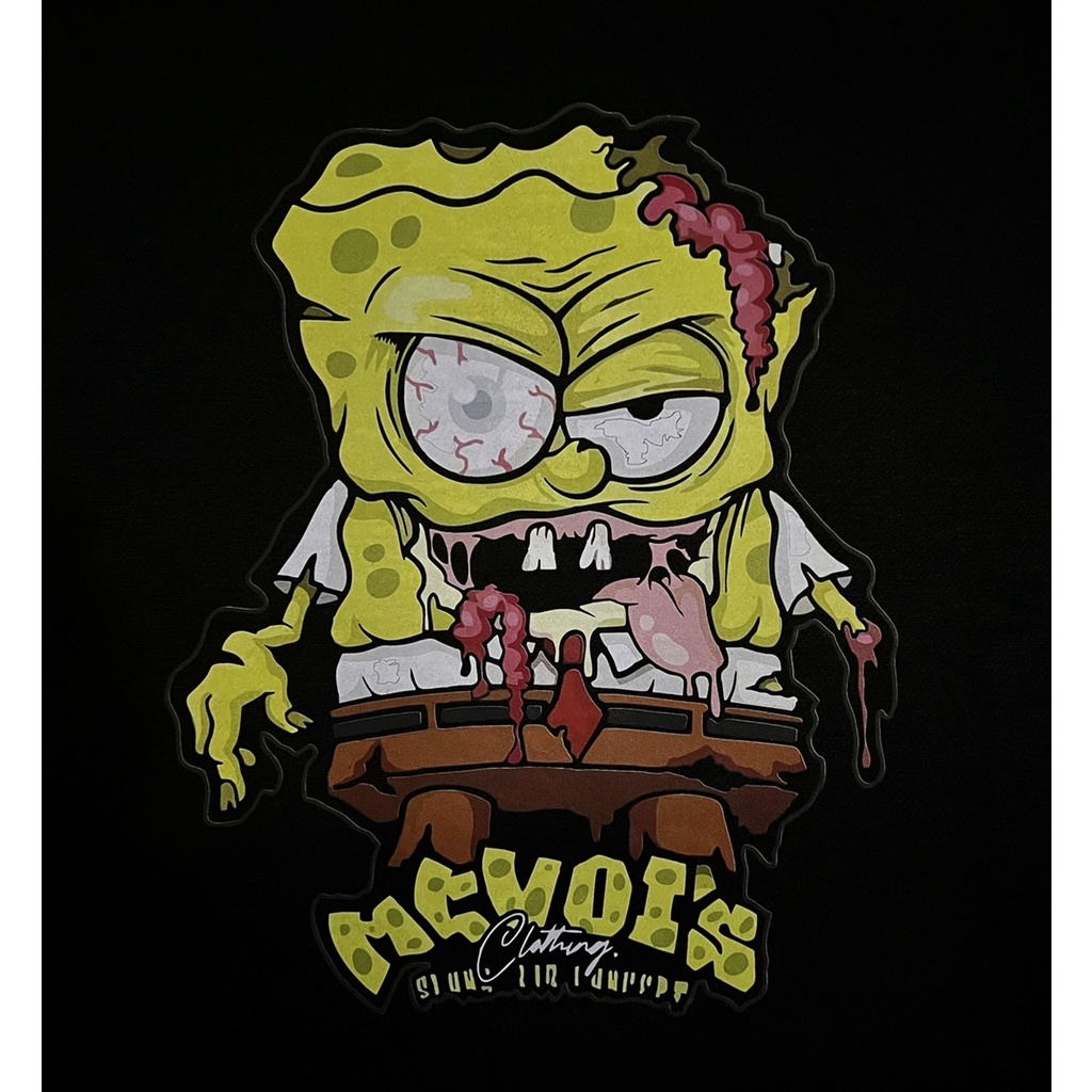 Mcvois Sweater Crewneck Pria Wanita Zombie Spongebob