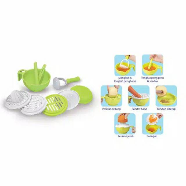 Baby safe multi grinding grinder set parutan makanan AP014 Food Maker alat mpasi manual Makassar