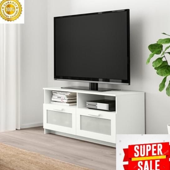 Pr Meja Tv 2 Laci Pintu Kaca Minimalis 120X41X53Cm Original_Putih Lashiracollection1