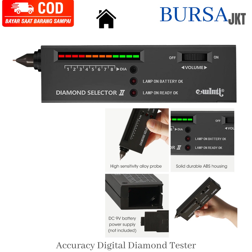 Diamond Selector ii/II - Alat Ukur Kekerasan Batu Berlian Permata Akik Tester Alat Tes Uji Keaslian