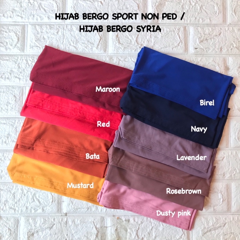 HIJAB BERGO SPORT NON PED/ HIJAB BERGO SYRIA