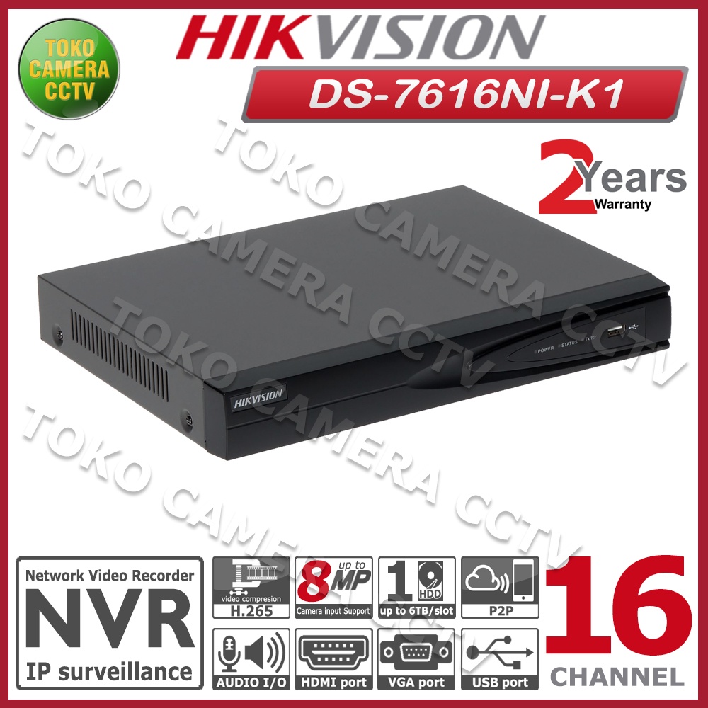 NVR HIKVISION 16 CHANNEL DS-7616NI-K1 NVR 16CH HIKVISION