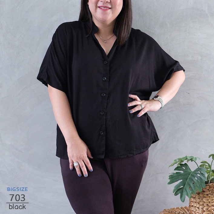 ARENA - Vneck Bigsize Wanita Blouse Oversize