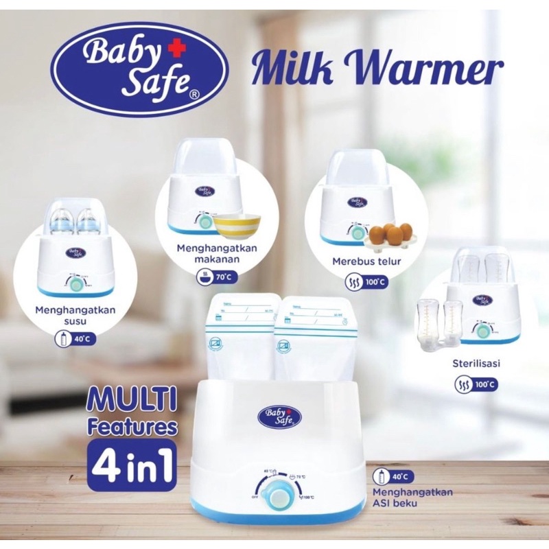 Baby Safe Twin warmer - Alat Penghangat Susu dan makanan bayi LB216