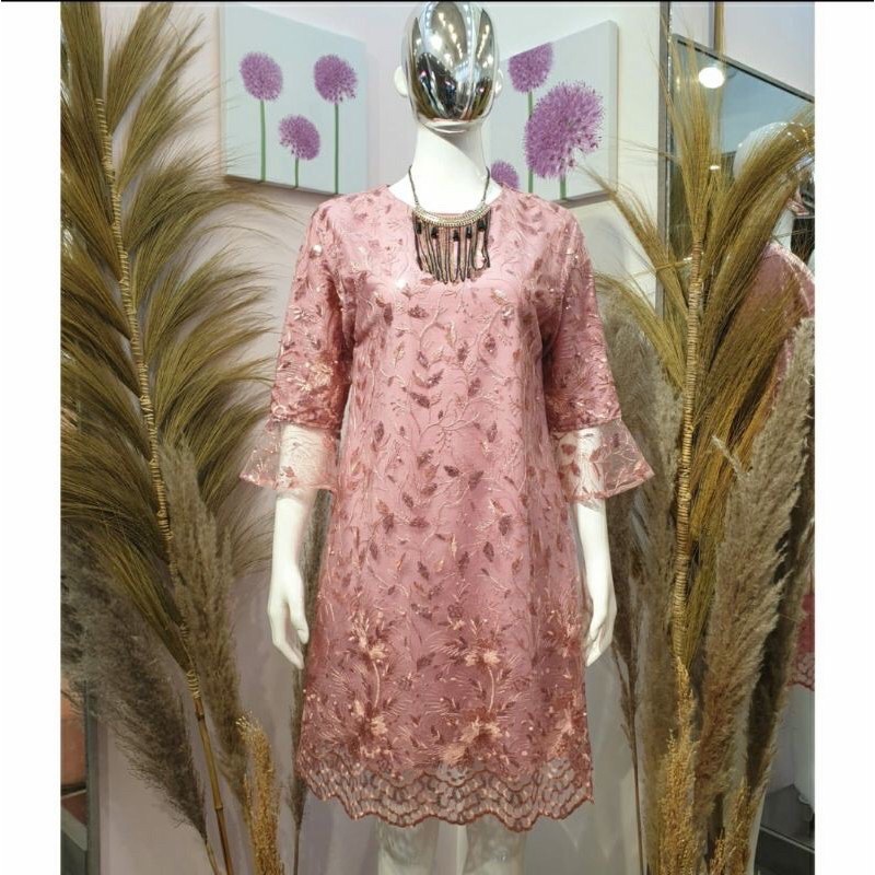 dress pendek tile mewah/dress mini kondangan/party dress wedding kondangan