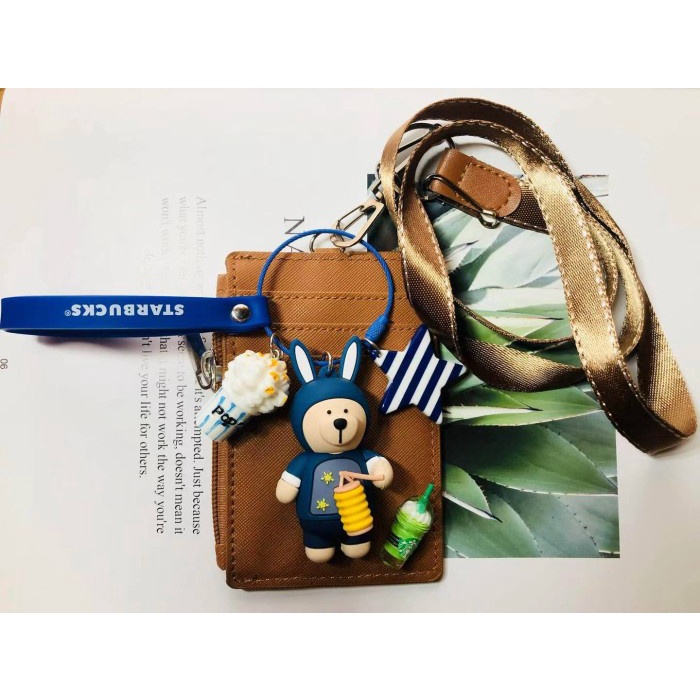 

Sweet Summer Starbucks Cute Card Holder& Key Chain 040