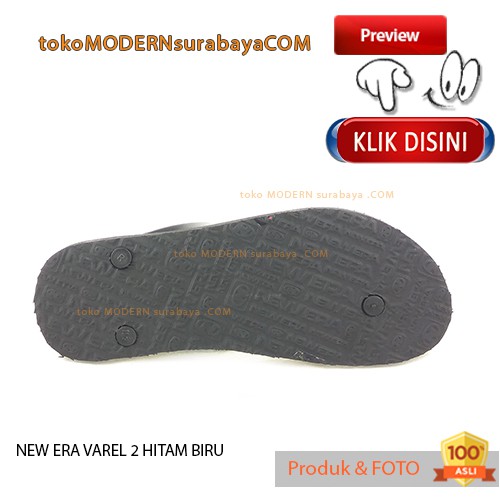 Sandal Pria jepit NEW ERA VAREL 2 HITAM BIRU Casual Karet Flip Flop