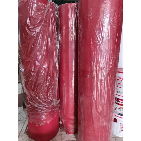 Karpet talang air hitam merah lebar 110 per meter