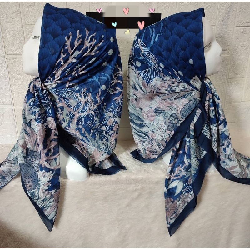 DEENAY KW HIJAB VOAL MOTIF TERBARU BUNGA KERANG MM collection BY nanda_sus