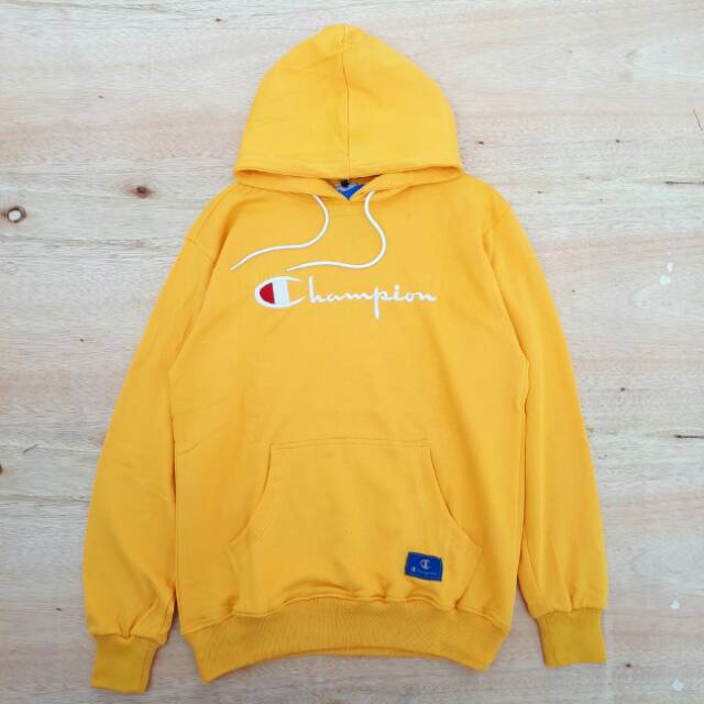 yellow orange champion hoodie