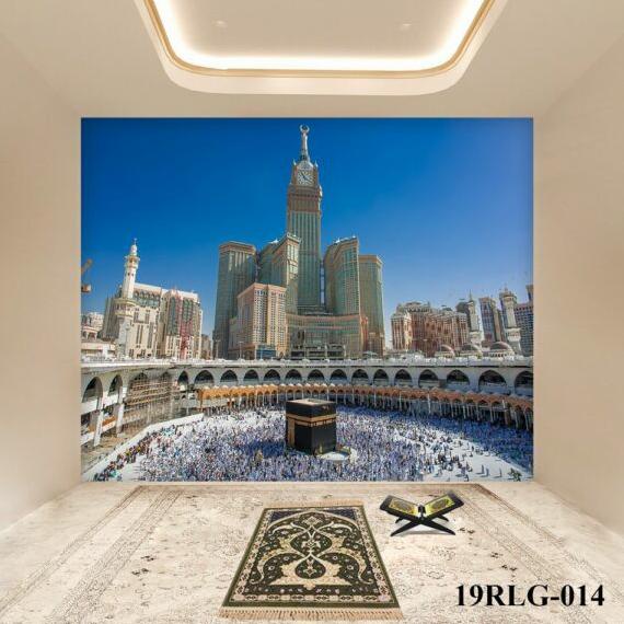 Wallpaper 3D Custom Islami Mihrab Masjid Ka'bah-07 Terbaru