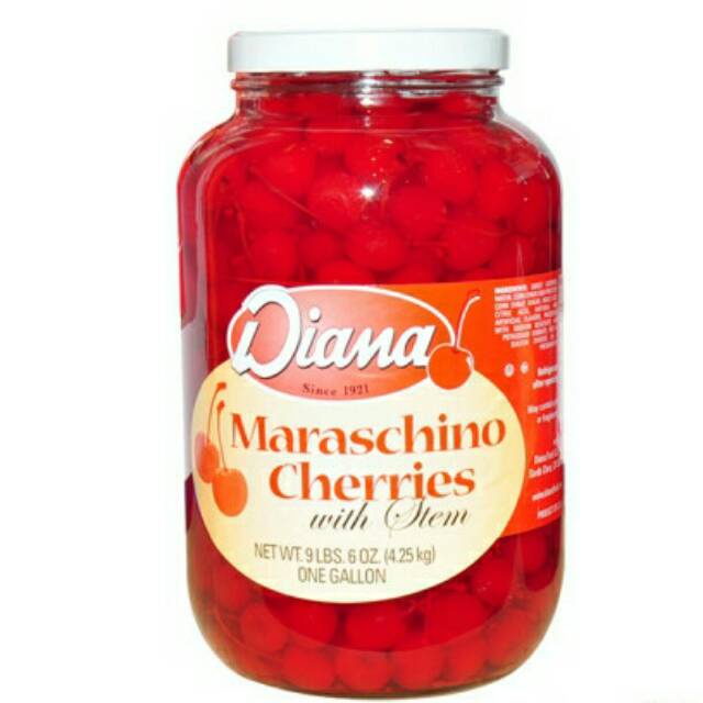 

Diana Maraschino Cherry merah tangkai 1 Gallon ceri Red Cherry Stem