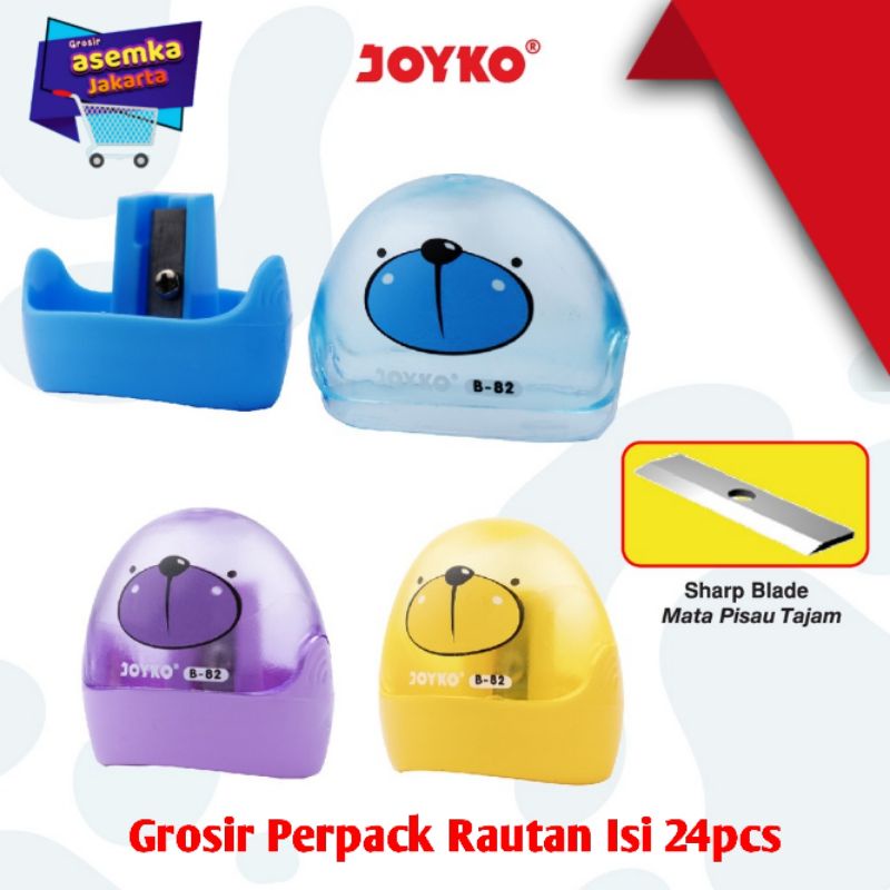 Sharpener Rautan Serutan Joyko B-82  24pcs Grosir