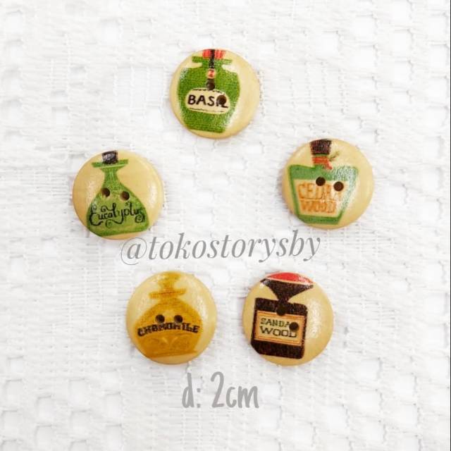 Kancing Kayu Motif 
diameter 2
Kancing lubang 2