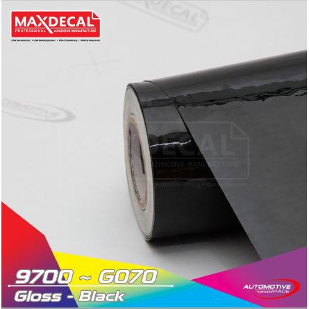 

[ROLL] MAXDECAL 9700 G070 GLOSSY BLACK HITAM 152cm sticker stiker skotlet wrap