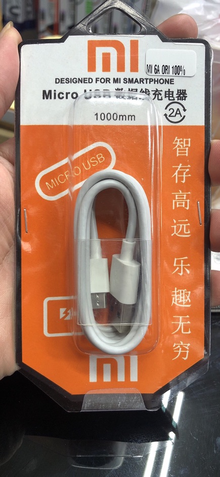 KABEL DATA XIAOMI ORI PUTIH MICRO USB FASTCHARGING