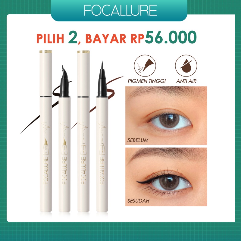 FOCALLURE #ConfidenceHalo tahan air liquid eyeliner FA200