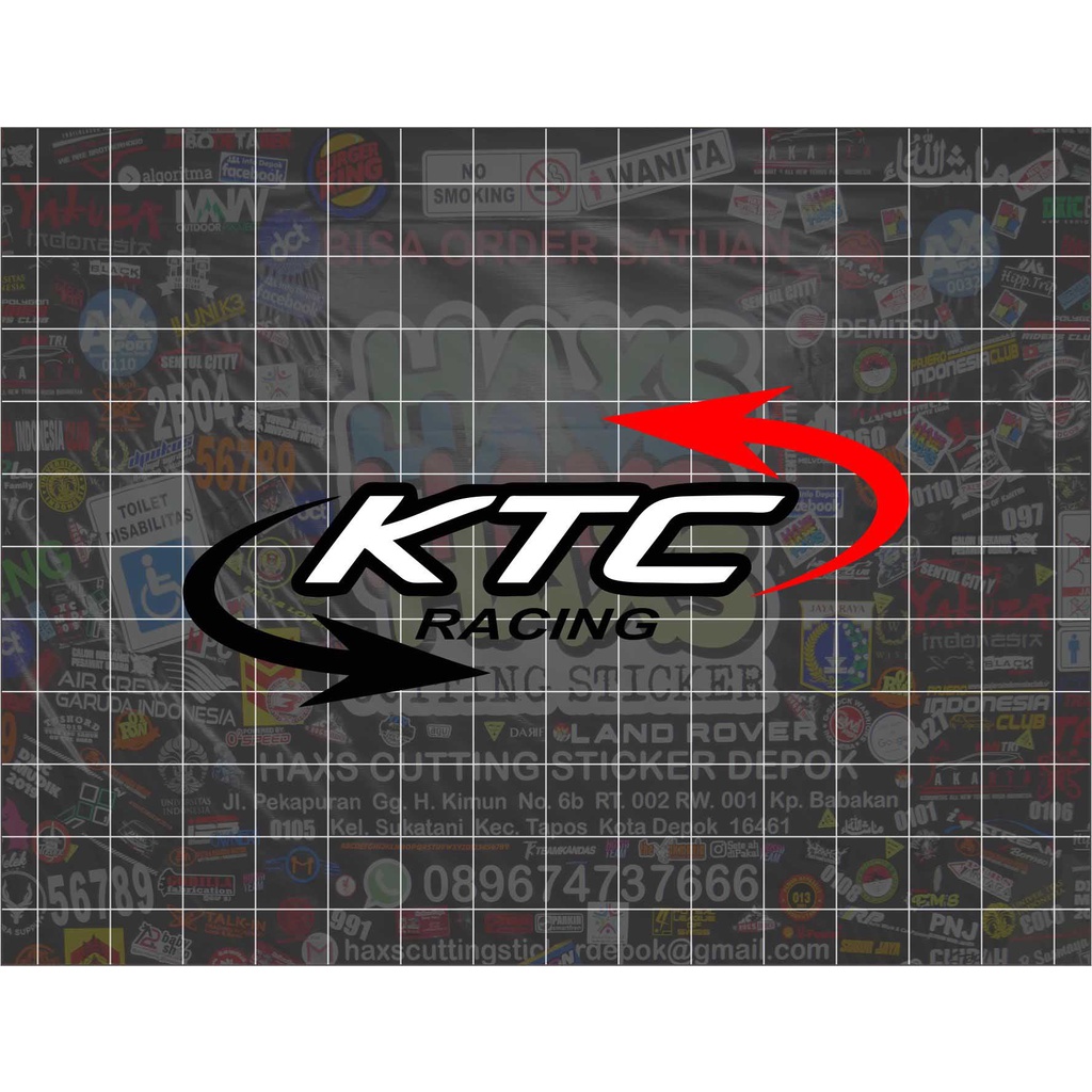 Cutting Sticker Logo KTC Racing Ukuran 10 Cm