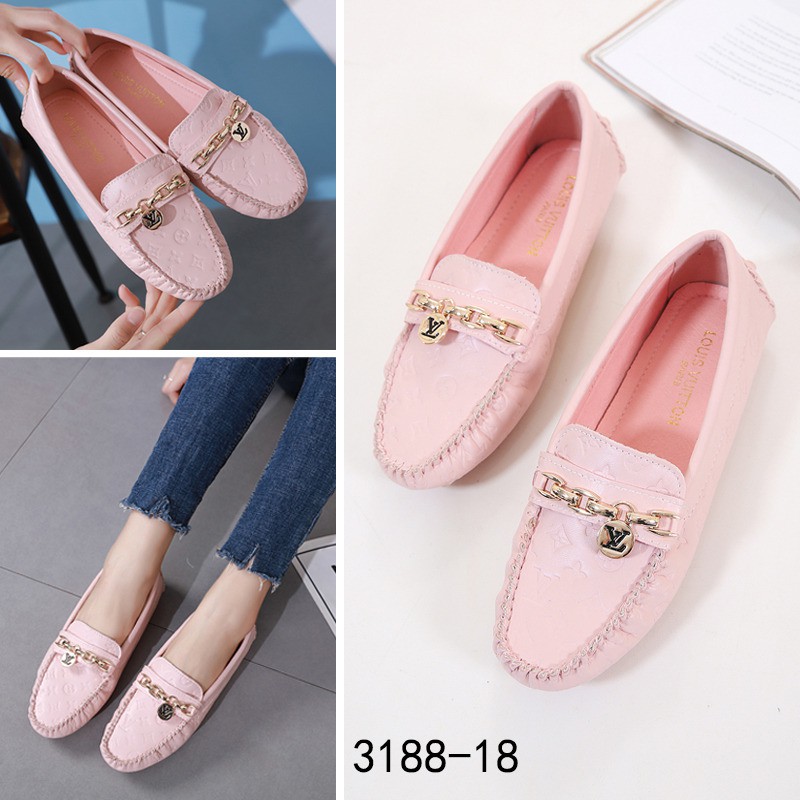 SEPATU LV LOUIS VUITTON LUXURY CHAIN LOAFERS 3188-18 WB