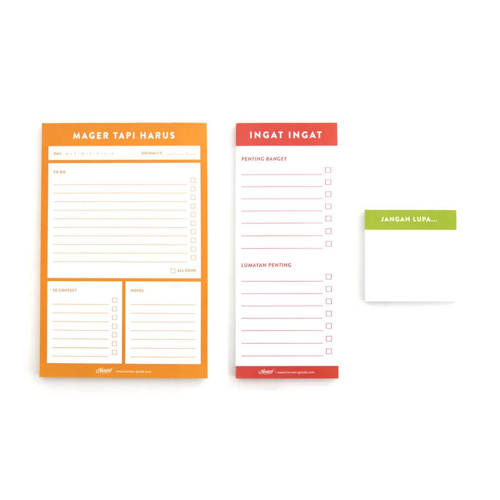 

To do list / Memo Harvest Daily essential set - Ingat Ingat