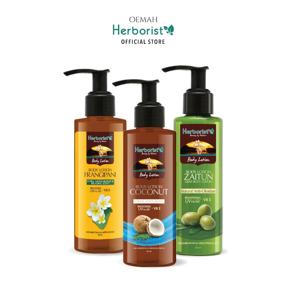 Jual HERBORIST BODY LOTION ZAITUN / COCONUT 145ML Shopee Indonesia