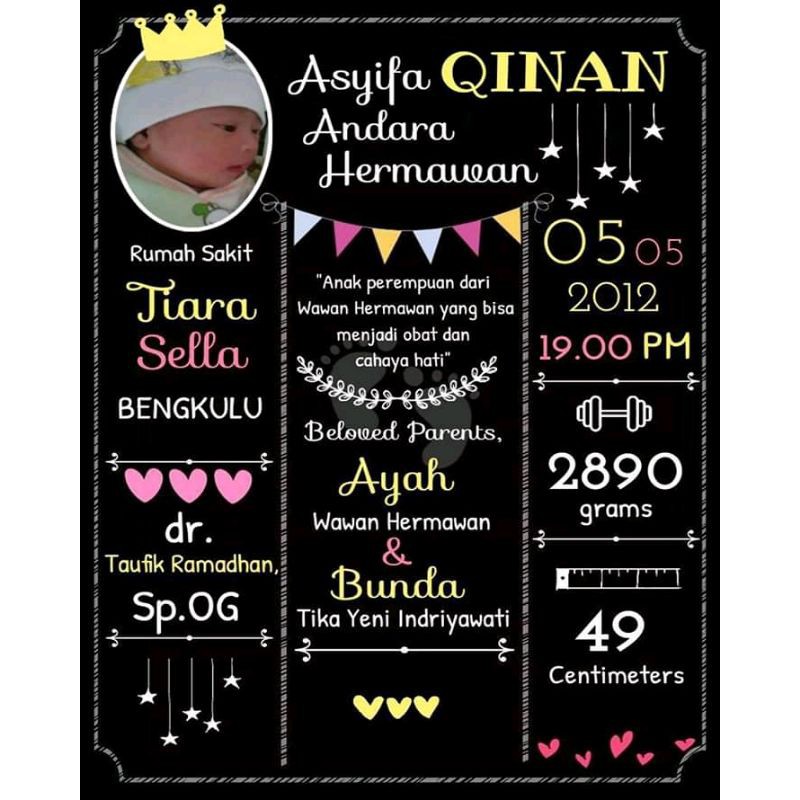 Biodata Bayi, Biodata Anak, Baby Shower [SOFTFILE]