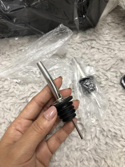 Mumantab Stainless Steel Liquor Spirit Pourer Flow Wine Bottle Pour Spout Stopp