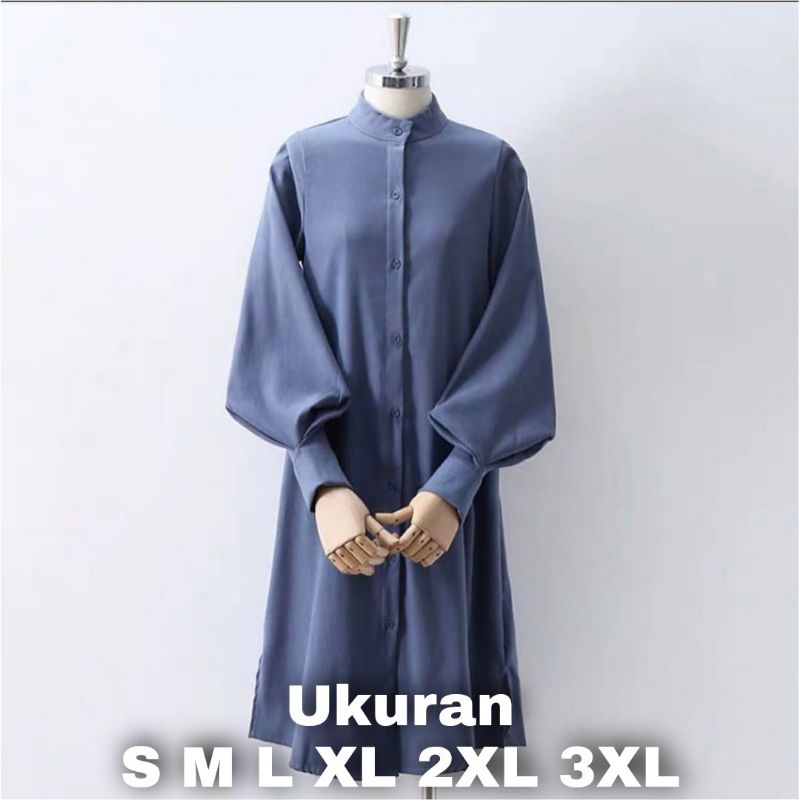 Hani Tunik - Kemeja Jumbo - Baju Atasan Big Size - Ukuran S M L XL 2XL 3XL