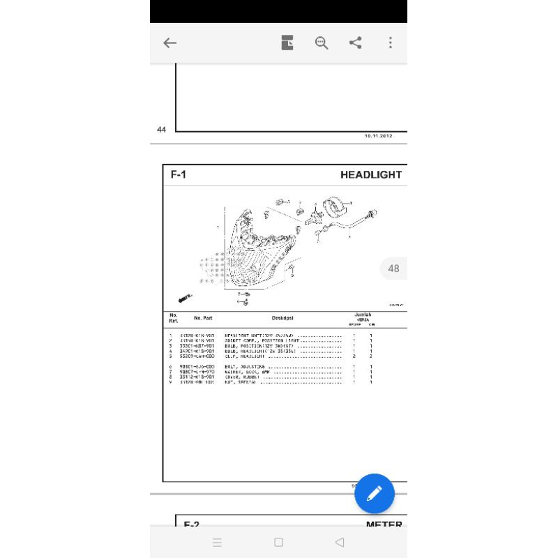 KARET TUTUP LAMPU DEPAN HONDA VERZA K18 DAN CRF 150L