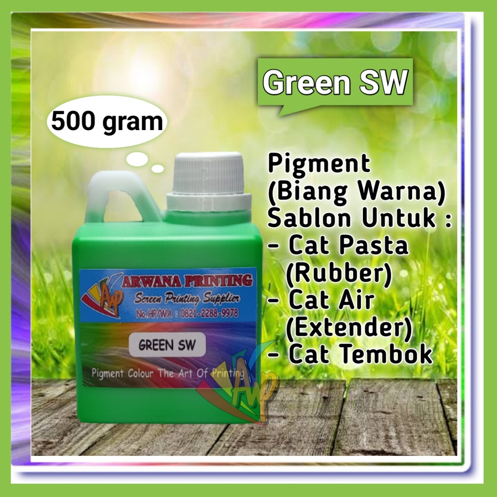 

Pigment Biang Warna Cat Sablon Green SW 500 Gram