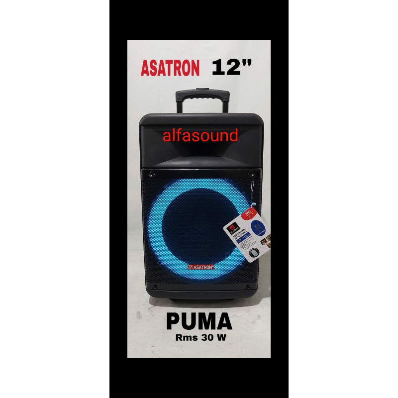 SPEAKER ASATRON PUMA 12 INCH PORTABLE MEETING BLUETOOTH FREE MIC