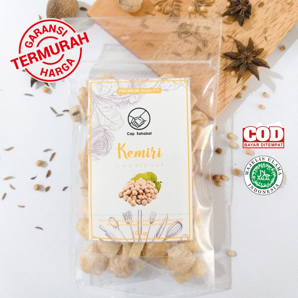 Kemiri Asli 100gr / Biji Kemiri Murni 100% / JSR Rempah Kualitas Premium