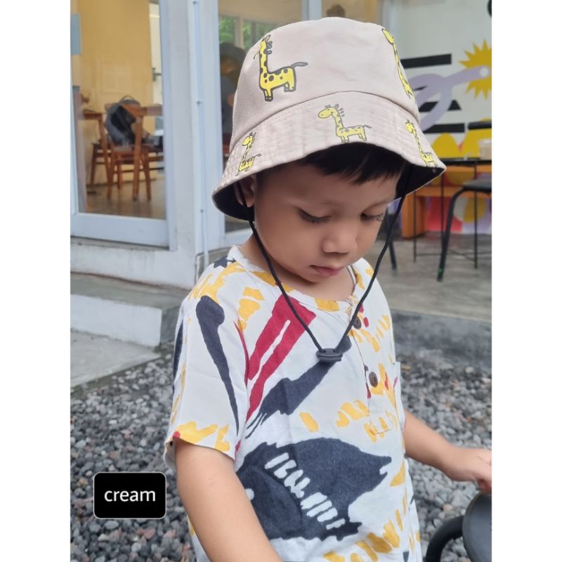 topi bucket hat anak / topi anak / topi balita / bucket hat / bucket hat anak jerapah / topi anak motif