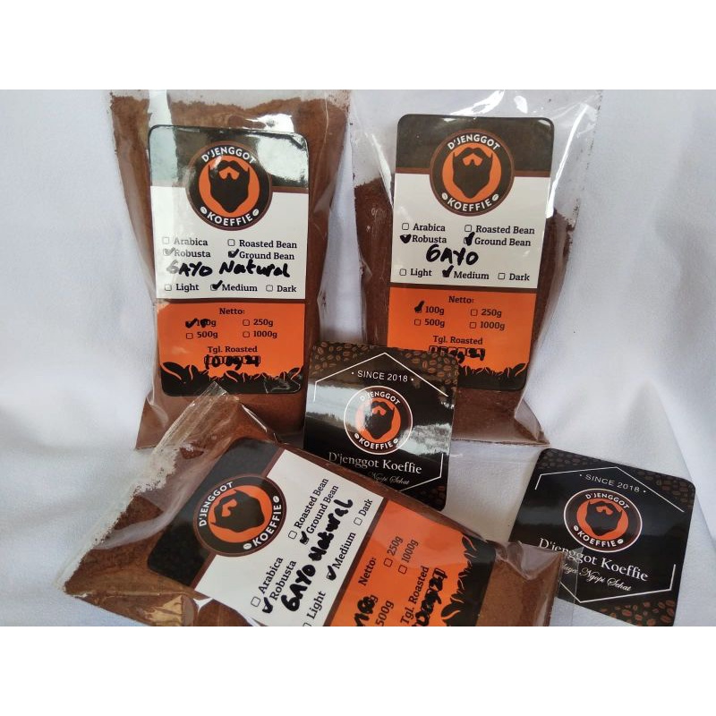 

Djenggot Koeffie 150gr bubuk - Robusta Gayo Natural | kopi kemasan ekonomis | Kopi Robusta