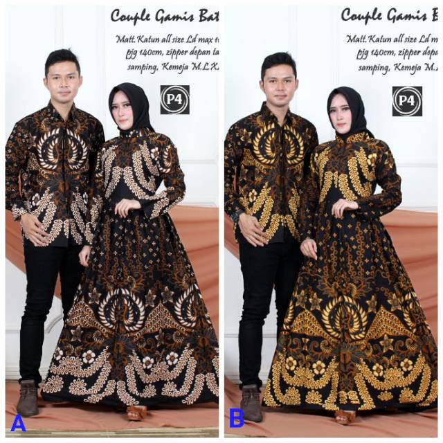 GROSIR BATIK COUPLE GAMIS BATIKA